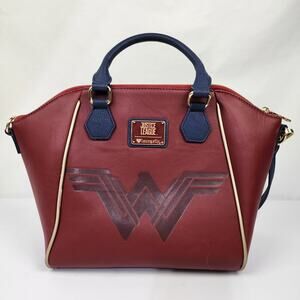 Loungefly Heart Logo DC Wonder Woman Justice League Purse Bag Superhero Rare!